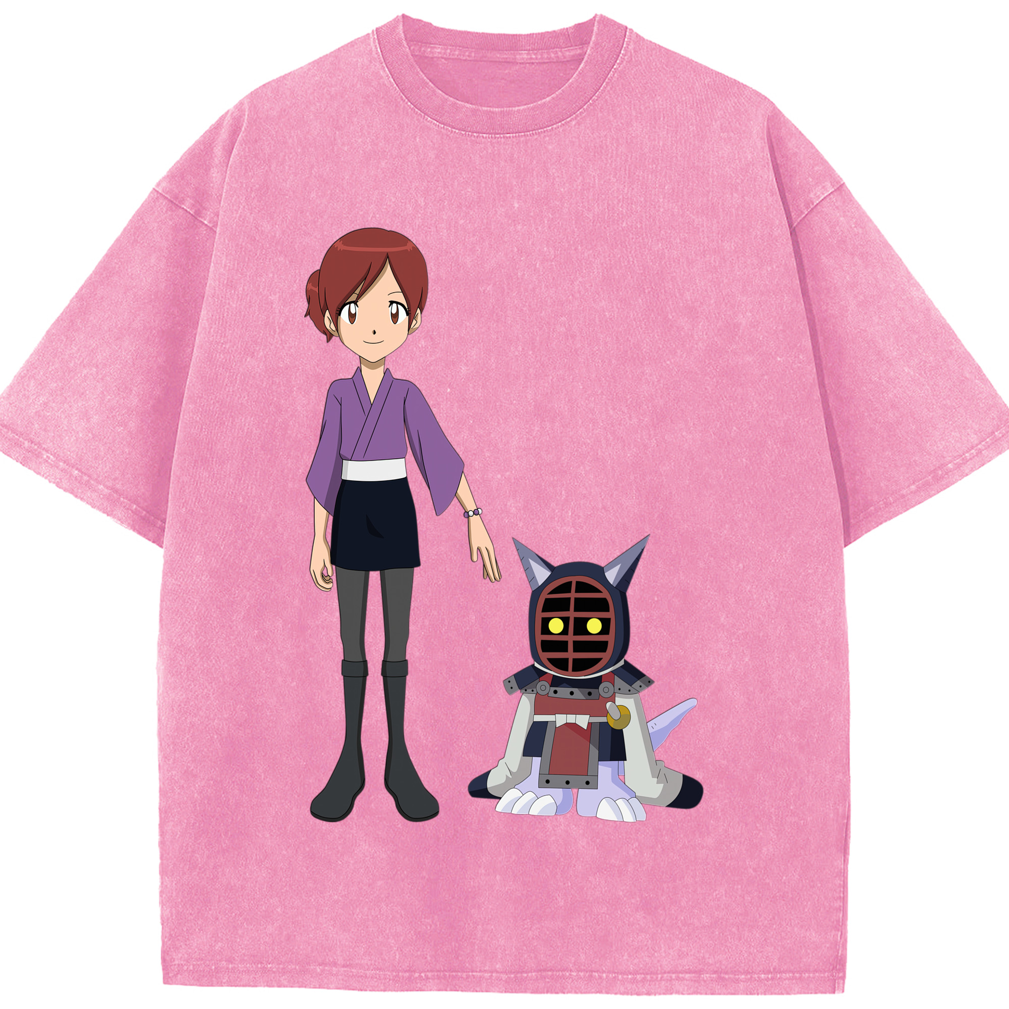 （画像用） Digimon デジタルモンスター/デジモン 綿100% ヴィンテージ風 半袖Tシャツ（フロントプリント）